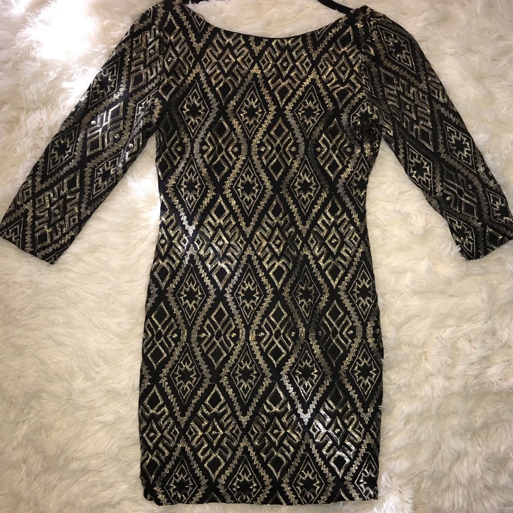 Cute black and Gold bodycon